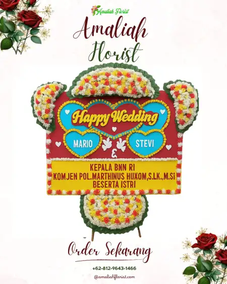 Papan Bunga Pernikahan Lateng